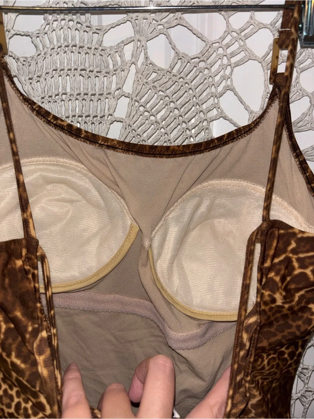 Vintage Leopard Print One-Piece Swimsuit‎ size 14 A00365